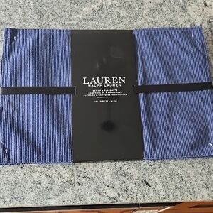Ralph Lauren Blue Corduroy Set of 4 Placemats - NEW